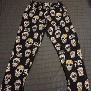 Dead Tired Mens Skull Print Pants